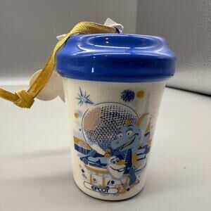 Starbucks Disney Parks EPCOT CENTER Christmas Cup Ornament Olaf 2021 with tags